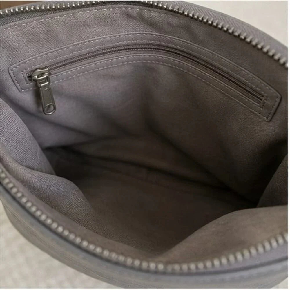 Olive Suede Crossbody Bag